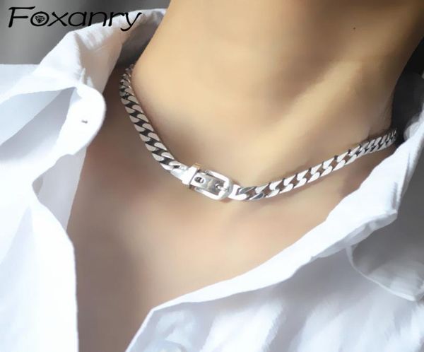 

designer s925 sterling silver heavy industry belt necklace women039s thick chain hip hop tide clavicle chain retro pendants5101008