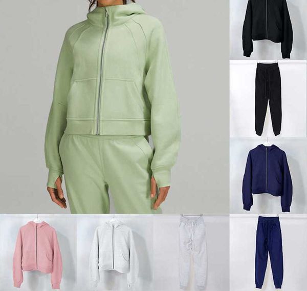 

tracksuits suits womens sports pants cool hoodies sets designers jackets yoga clothes autumn and winter scuba tech cotton fleece sweatpants, Black