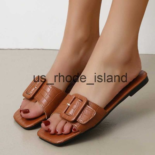 

sandals 2023 ladies shoes open toe women's slippers summer rome solid color simple flip flops beach shoes female flat slippers x0626, Black;red