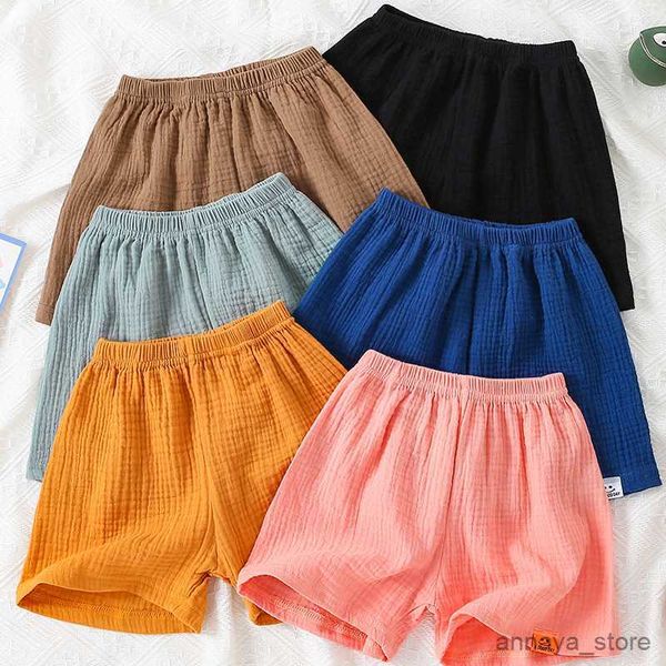 

pantskirt cotton muslin shorts for children infant korea style summer beach short pants bottom for baby clothes girls boy r230626, Blue