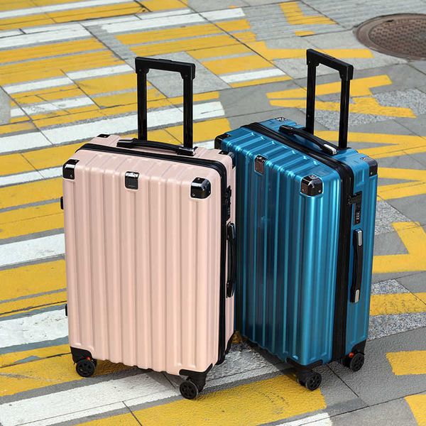 

28 trolley case male cardan wheel leather suitcase 20 boarding suitcase 24 inch 26 female student suitcase 230626