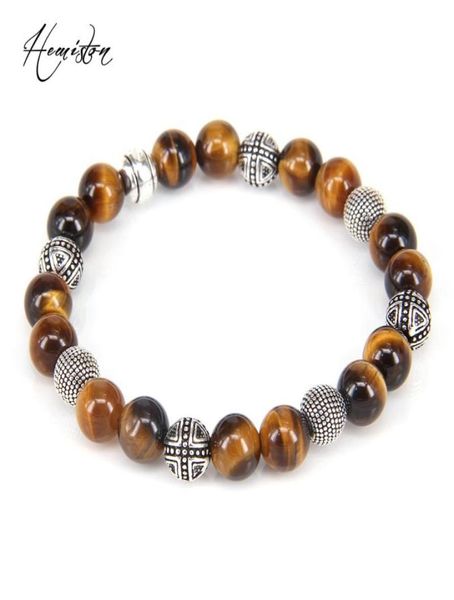 

strand style tiger039s eye stone bead and hero cross elastic bracelet heart for men b346 beaded strands4901722, Black