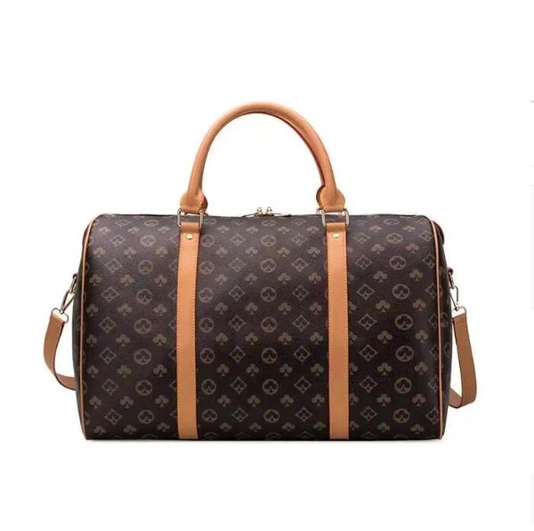 

new men duffle bag women travel bags hand luggage travel bags men pu leather handbags large crossbody bags totes 55cm