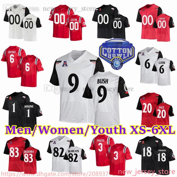 

custom xs-6xl ncaa cincinnati bearcats football stitched jerseys 3 evan prater 18 travis kelce 5 darrick forrest 1 ahmad sauce 9 desmond rid, Black