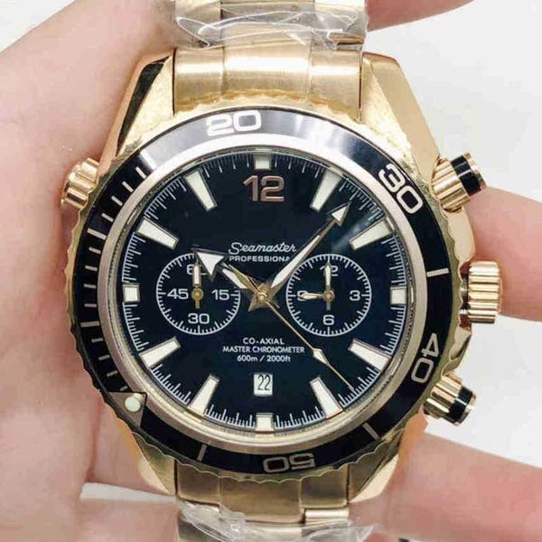 

luxury omegas watch for men james bond 007 watches g4gi mechanical movement black ceramics stainless steel watch bracelet mnlt, Slivery;golden