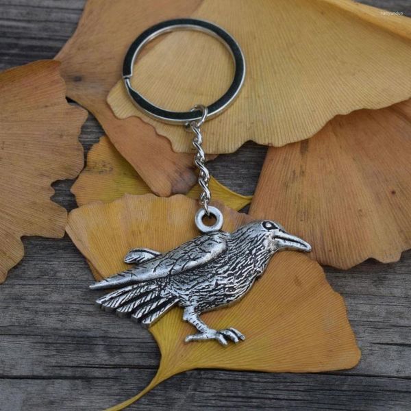 

keychains 12pcs norse viking celtics raven keychain, Silver