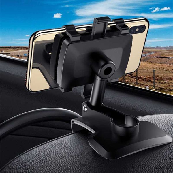 

car holder 2023 car phone holder multifunctional 360 rotatable review mirror seat hanging auto gps cell phone holder for car mobile mount r2