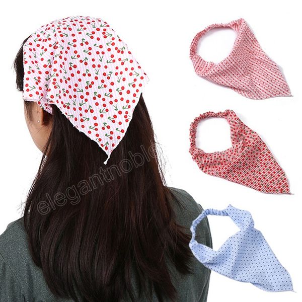 

vintage women's bandana elastic band with scarf handkerchief ribbon for female scrunchies turban headwrap ladies scarves, Silver