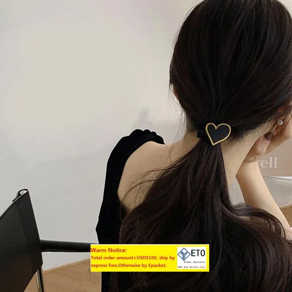 

korea east gate heart heart love cord champagne ring leather band womens tied head 2023 new headrope womens accessories, Pink