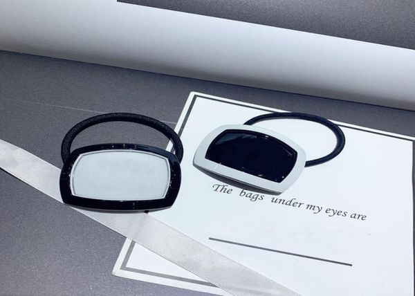 

fashion acrylic flowers hair ties c decoration elastic hair rope bracelets accessories hairband with paper card7256984, Pink