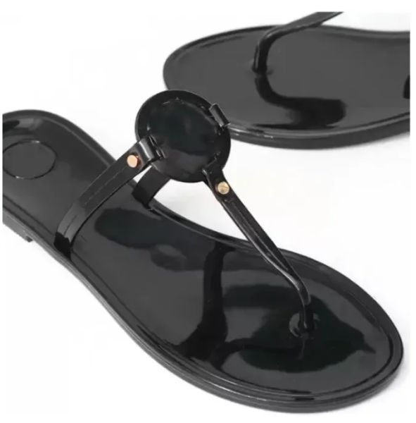 

designer sandals slipper for women ladies hollowed out pattern flats low heels slippers trend luxe slides rubber summer flip flops outdoor b, Black