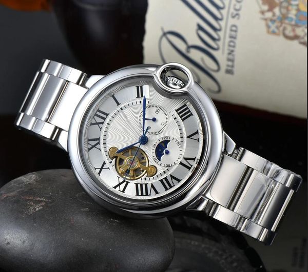 

2023 brand mens womens watches fashion mechanical automatic watch leather strap diamond daydate moon phase movement wristwatches, Slivery;golden