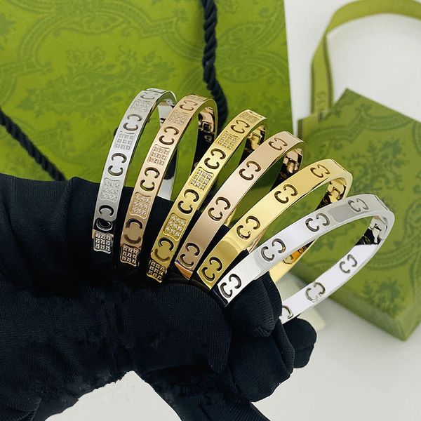 

europe america fashion style bracelets women bangle luxury designer gu design jewelry wedding lovers gift bangles, Black