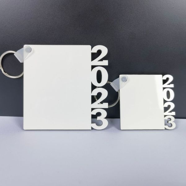 

dhl500pcs bag parts sublimation diy white double sided blank mdf wooden 2023 hollow out keychains graduation gift, Black