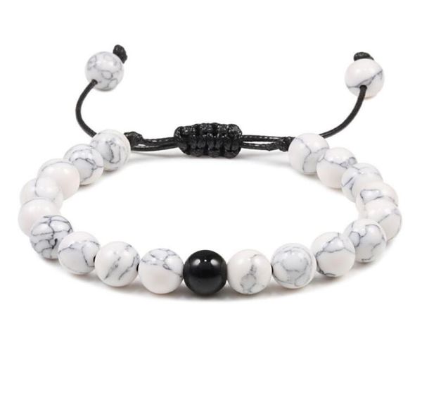 

natural stone lava matte white black braided bracelet adjustable couples distance beaded bracelets for men women jewelry gifts pul5334492, Golden;silver