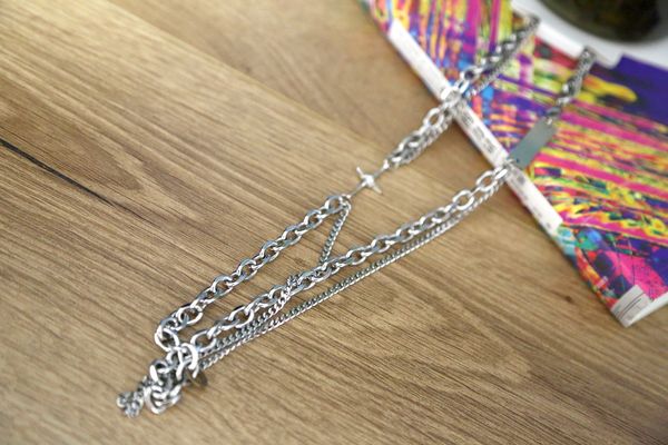 

chain necklace womens designer necklaces rhinestone mens hip hop women fashion simple cool necklaces designer jewelry, Black