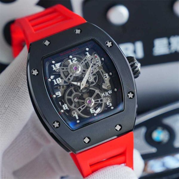 

diamond luxury mens movement watches rm17-01 r i c h a r d hollow tourbillon designer xcmq new high-end quality iced out montre wrist watch, Slivery;brown