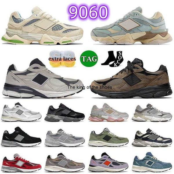 

9060 mens womens running shoes sports platform sneakers bricks wood blue haze rain cloud grey 990 v3 mens women teddy santis sea salt men wo, Black