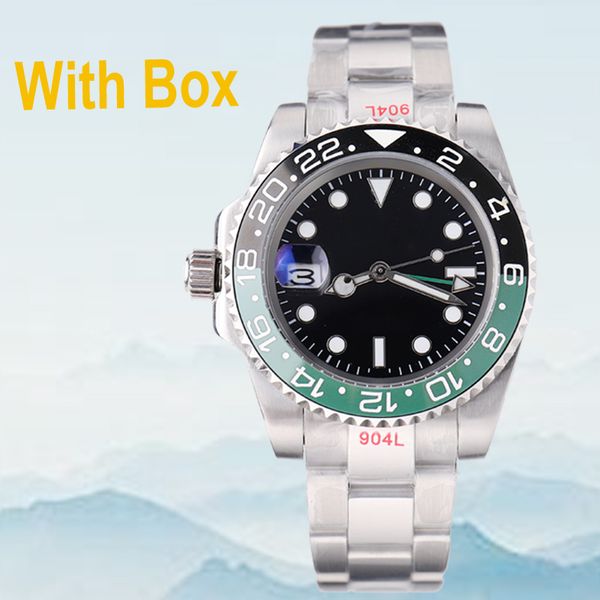 

men's automatic mechanical ceramic watch 40mm stainless steel sliding buckle watch sapphire luminous waterproof watch montreux luxury d, Slivery;brown