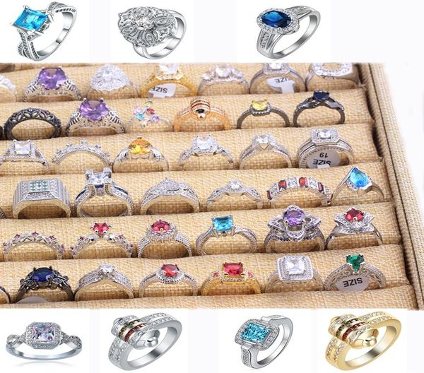 

factory s clearance multi styles 925 sterling silver men and women rings size 6789 mixed10pcslot2188781, Slivery;golden