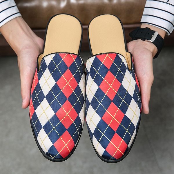 

men casual shoes summer man slides loafers slippers slip on flats mens shoes, Black