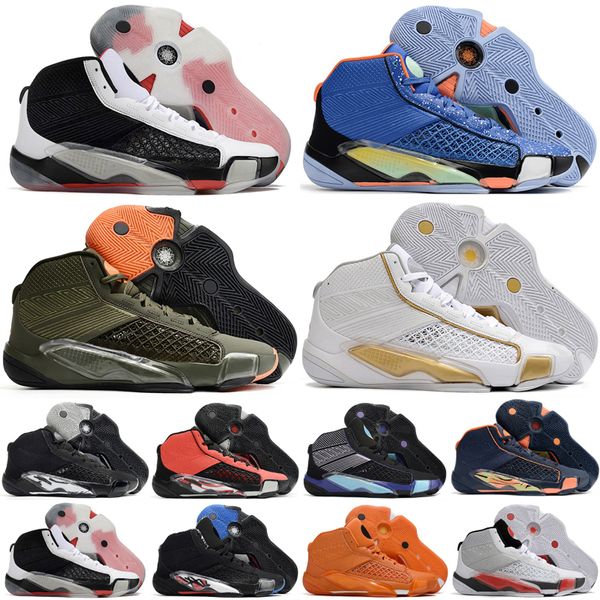 

jumpman 38 fundamental men basketball shoes rui hachimura siren red oreo jayson tatum medium olive hare black punch raptors 38s 2023 trainer