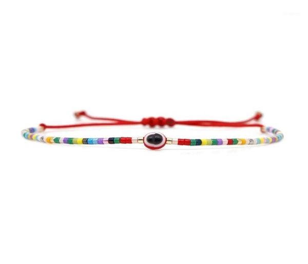 

anklets go2boho miyuki turkish bracelets armband boho chic bracelet rainbow jewelry pulseras mujer moda 2022 women bileklik 14209023, Red;blue