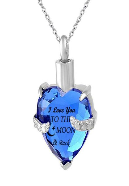 

stainless necklaces steel heart memorial jewelry birthstone crystal cremation urn pendant necklace for ashes keepsake cremation as3891067, Silver