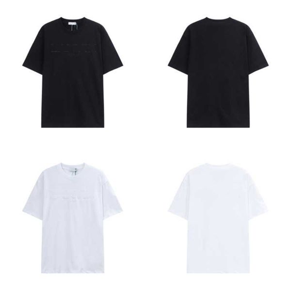 

2023 summer designer lanvins t shirt men's womens short sleeve tees crew neck cotton luxury leopard decoration casual loose t-shirts fa, White;black
