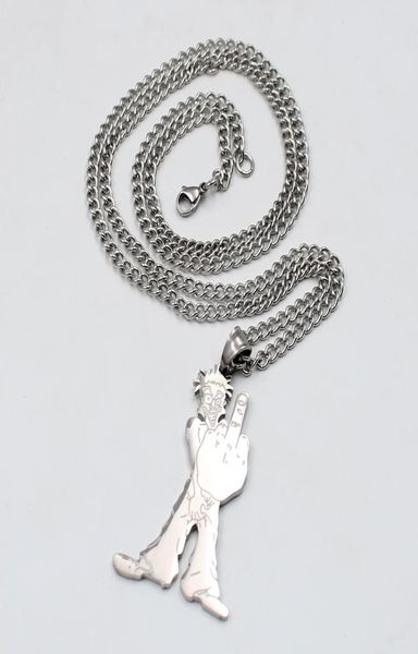

shaggy 2 dope fck off insane clown posse stainless steel charm 24inch chain5846266, Silver