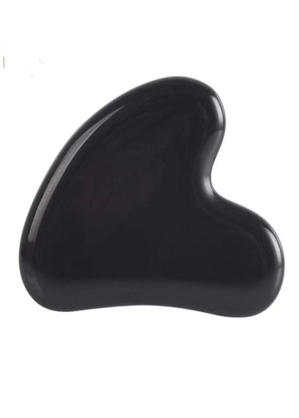 

black obsidian natural gemstone crystal quartz gua sha face massager for skin care with box optional8619696