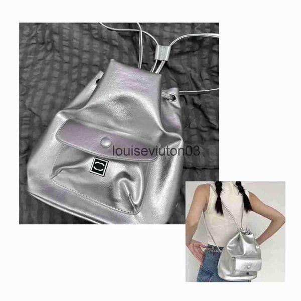 

designer backpack channel cc bag handbag crossbody shoulder the tote bag mens womans fashion vintage messenger soft leather bag silver small