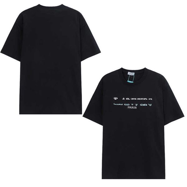 

lanvins designer men's t-shirts short-sleeve tees 2023 summer casual women's pure cotton quick dry active sports t shirts high str, White;black