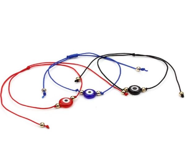 

20pcslot lucky string evil eye lucky red cord adjustable bracelet diy jewelry4692373, Golden;silver