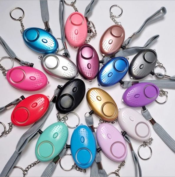 

personal alarms 130db egg shape emergency self defense security alarm for girl women elderly protect alert safety scream loud keychain with, Silver