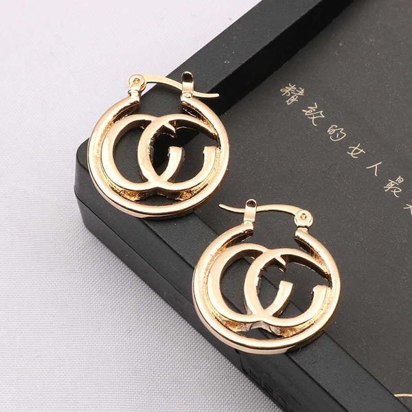 

fashionable and luxury double new personalized fashion for women simple mesh red earrings jewelry, Golden