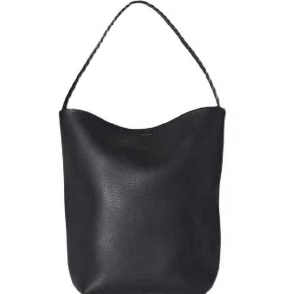 

designer the row leather large capacity tote bag n / s park tote bag minimalist bucket shoulder women's fashion leisure foreign style h