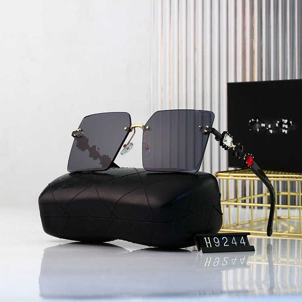 

wholesale of sunglasses light luxury frameless trimmed new fashion slim women's sunglasses uv protection glasses, White;black