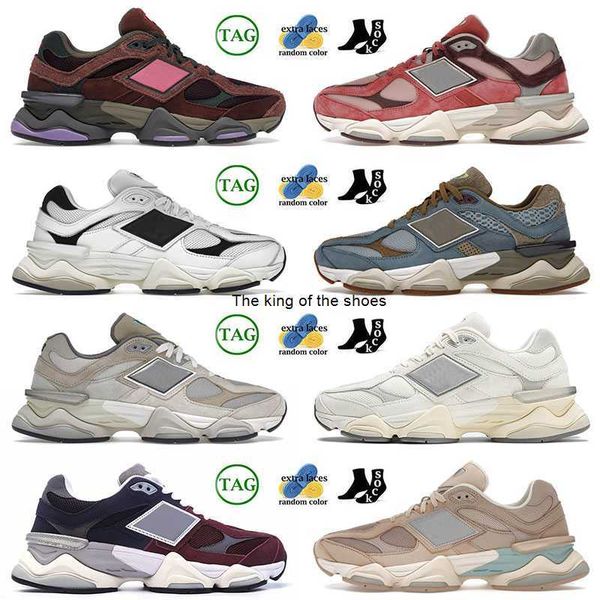

authentic fashion 2023 sports running shoes 9060 990 v3 cherry blossom bricks wood burgundy blue haze sea salt natural indigo sneakers, Black