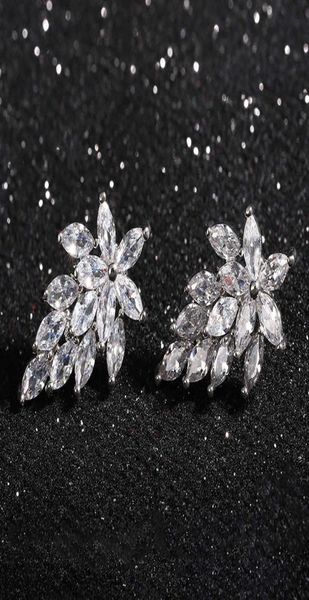 

creative copper inlaid zircon exquisite grape earrings and earrings4190192, Golden