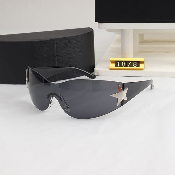 

designer pr ada sunglasses for womens mens eyeglasses pc lens full frame uv400 sun colorful vintage proof womens sun glasses luxury printing, White;black