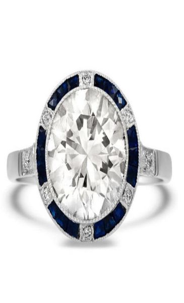 

vintage jewelry sterling silver round cut white cubic zircon party promise women wedding engagement band ring gift9688583