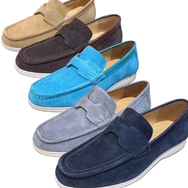 

designer leather shoes men summer new breathable matte leather casual shoes light thin one foot pedal lazy shoes driving bean bean shoes hav, Black