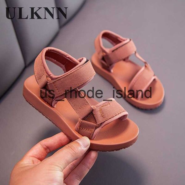 

sandals ulknn boys sandals kid sandals children shoes rubber school shoes breathable open toe casual boy sandal x0626, Black;red