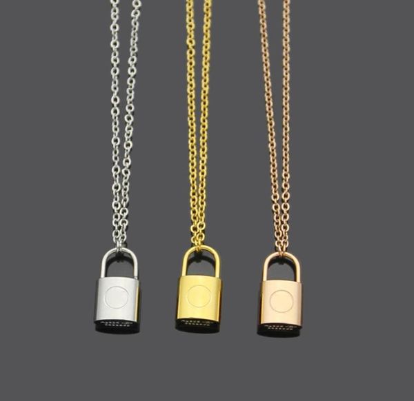 

new lock necklace pendant hip hop gold embossed stacked clavicle chain for party jewelry whole4188782, Silver