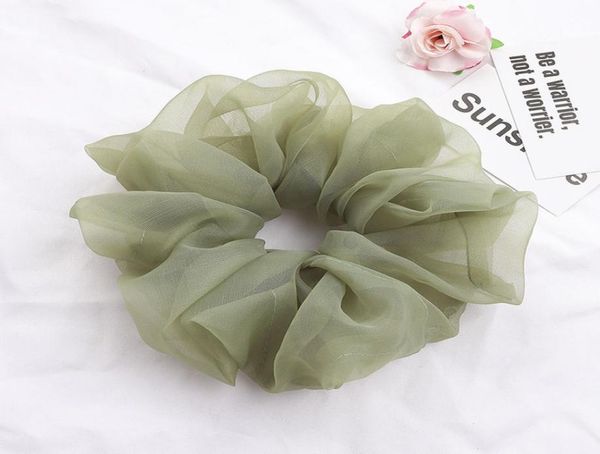 

oversized scrunchies big plain rubber hair ties elastic hair bands girs ponytail holder organza scrunchie women hair accessories p7464835, Pink