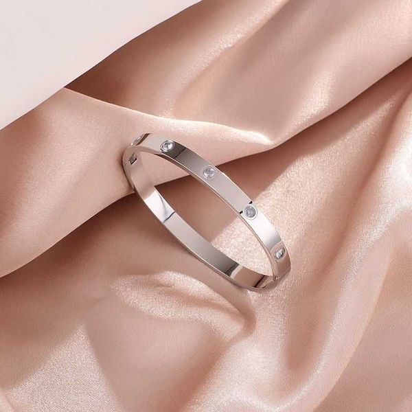 

original versatile light and luxurious high-grade titanium steel diamond inlaid bracelets for men women simple exquisite fashionable ring he, Black