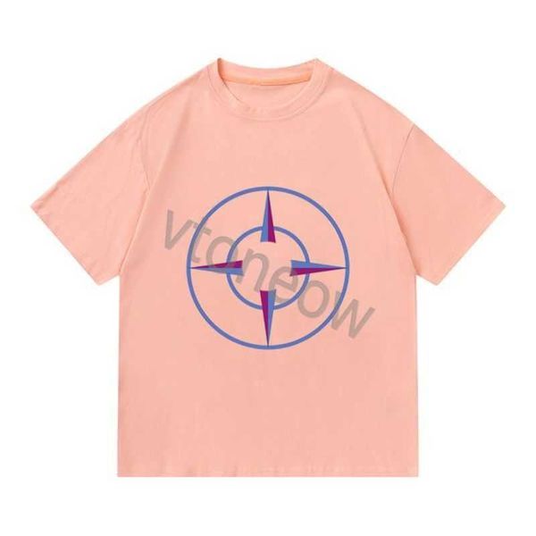 

t stone mens shirts women short sleeve designers series compass printed trendy reflective men's and women's reflective short sleev, White;black