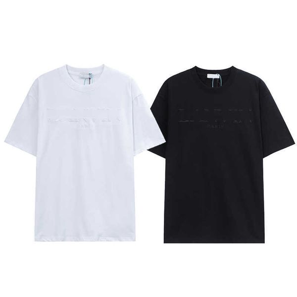 

men t-shirts lanvins designer tshirts women high street cotton tees casual shirts luxurys brand crew neck shorts sleeve clothes 2023 summer, White;black