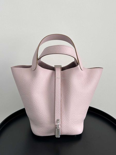 

wholesale designer h ormes totes handbags chic vegetable basket fantasy purple leather layer tc cowhide high grade fashion versatile portabl